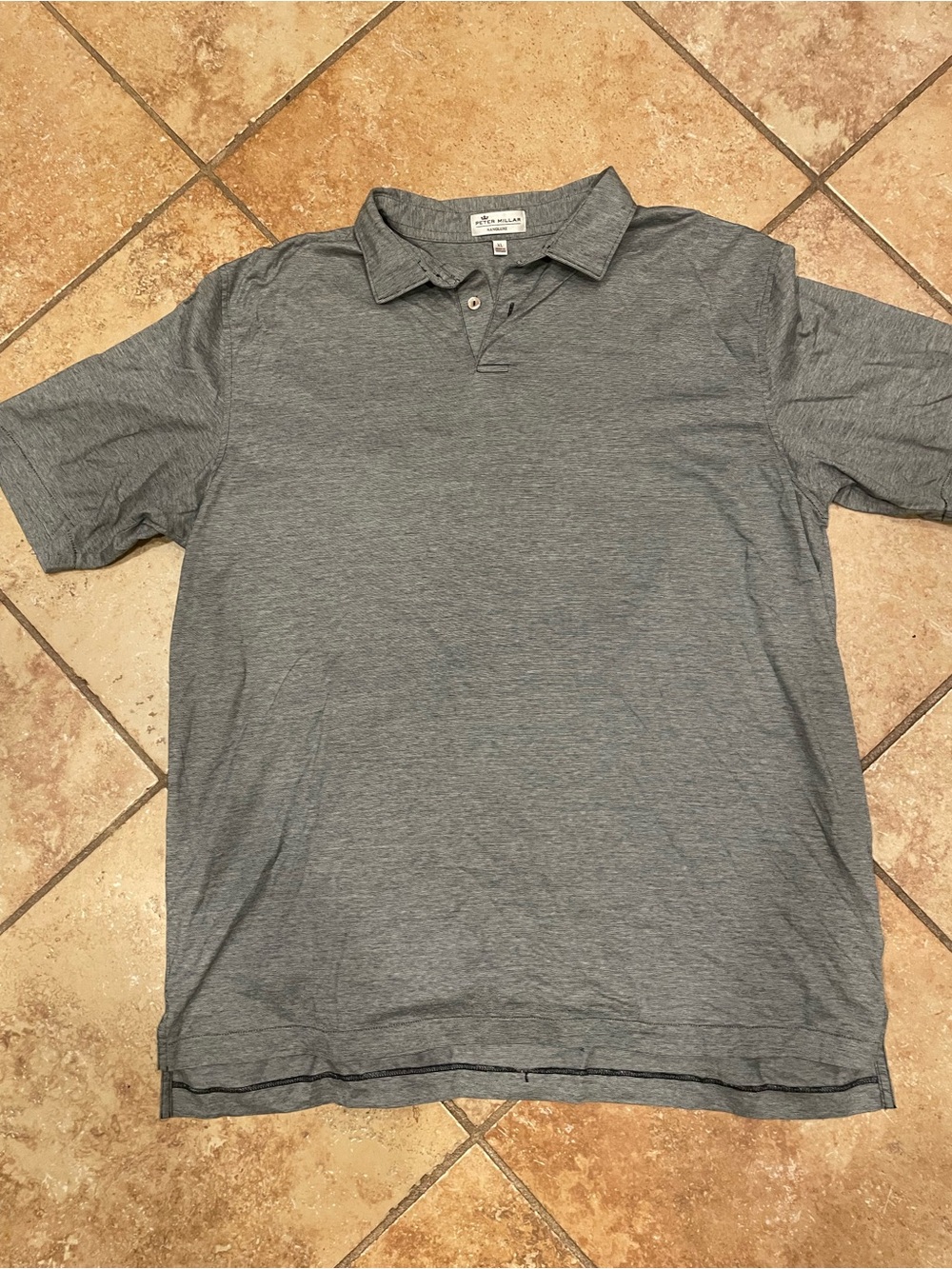 Men's Polo Shirt- Peter Millar XL nanoluxe Navy